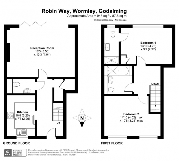 Floor Plan Image for 2 Bedroom Semi-Detached House for Sale in Robin Way, Wormley