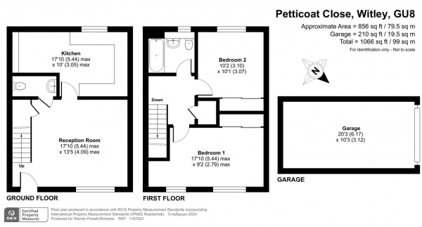 Floor Plan Image for 2 Bedroom Semi-Detached House for Sale in Petticoat Close, Witley