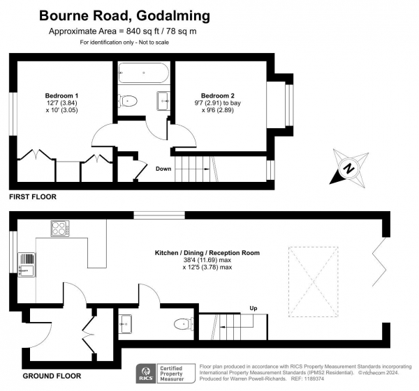 Floor Plan Image for 2 Bedroom Semi-Detached House for Sale in Bourne Road, Farncombe