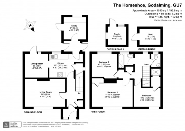 Floor Plan Image for 3 Bedroom Terraced House for Sale in The Horseshoe, Godalming