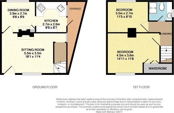 Floor Plan Image for 2 Bedroom End of Terrace House to Rent in The Mint, Godalming