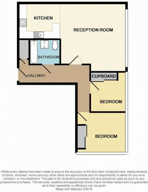 Floor Plan Image for 2 Bedroom Apartment to Rent in Weyside Park, Godalming
