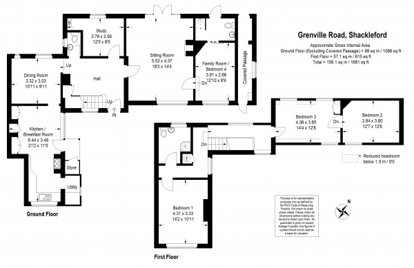 Floor Plan Image for 3 Bedroom Semi-Detached House for Sale in Shackleford - NO CHAIN - NEEDING UPDATING AND LARGE GARDEN
