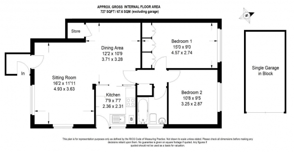 Floor Plan Image for 2 Bedroom Apartment for Sale in Barn Court, Elstead