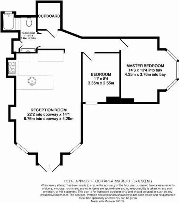 Floor Plan Image for 2 Bedroom Apartment to Rent in **LET AGREED BY WARREN POWELL-RICHARDS** Charterhouse Road, Godalming
