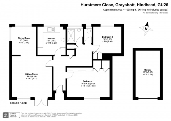 Floor Plan Image for 2 Bedroom Apartment to Rent in Hurstmere Close, Hindhead