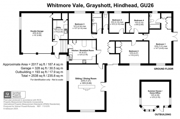 Floor Plan Image for 5 Bedroom Bungalow for Sale in Whitmore Vale, Grayshott