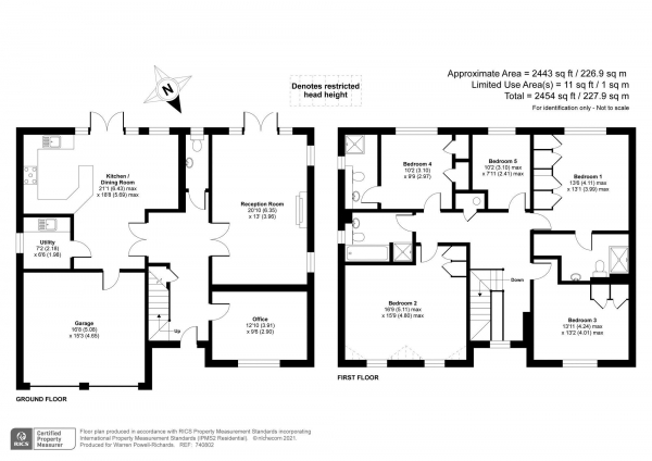 Floor Plan Image for 5 Bedroom Detached House for Sale in West View Road, Headley Down