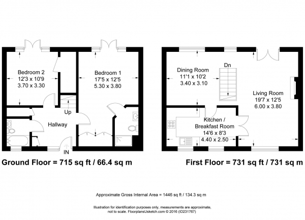 Floor Plan Image for 2 Bedroom Terraced House to Rent in Wood Road, Hindhead