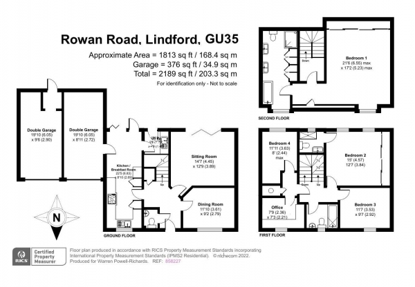 Floor Plan Image for 5 Bedroom Detached House for Sale in Rowan Road, Lindford