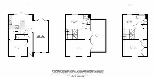 Floor Plan Image for 4 Bedroom Semi-Detached House to Rent in Mulberry Walk, Bordon