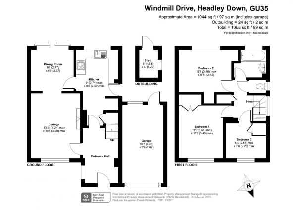 Floor Plan Image for 3 Bedroom Semi-Detached House for Sale in Windmill Drive, Headley Down