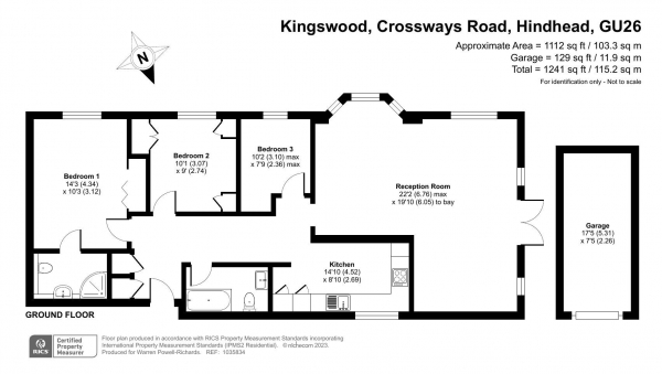 Floor Plan Image for 3 Bedroom Ground Flat for Sale in Crossways Road, Grayshott