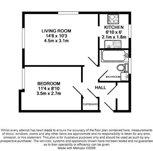 Floor Plan Image for 1 Bedroom Flat for Sale in Headley Road, Grayshott