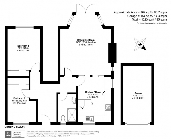 Floor Plan Image for 2 Bedroom Retirement Property for Sale in Crossways Road, Grayshott