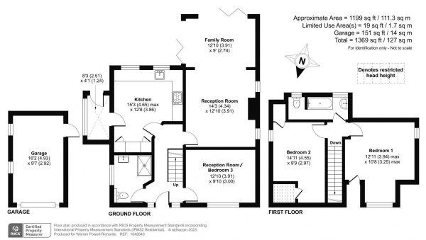 Floor Plan Image for 3 Bedroom Detached House for Sale in Kenley Road, Headley Down