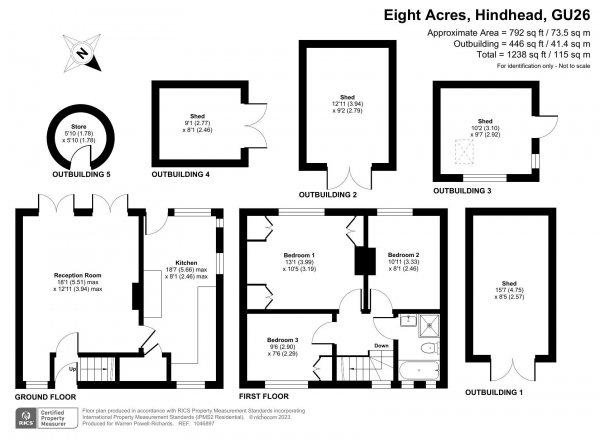 Floor Plan Image for 3 Bedroom Semi-Detached House for Sale in Eight Acres, Beacon Hill, Hindhead