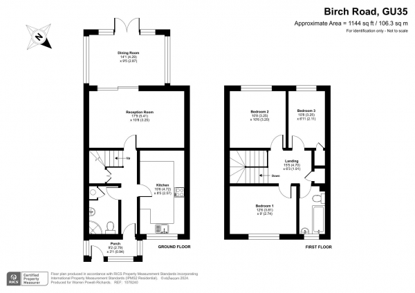 Floor Plan Image for 3 Bedroom End of Terrace House to Rent in Birch Road, Headley Down