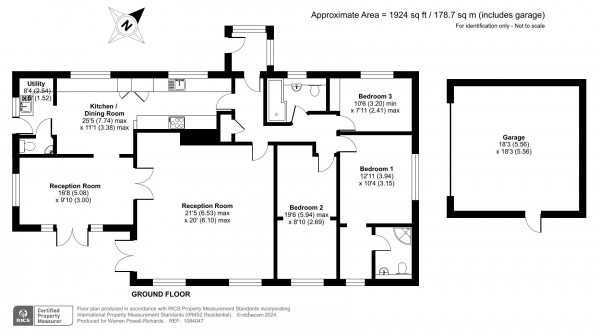 Floor Plan Image for 3 Bedroom Bungalow for Sale in Stonehill Road, Headley Down