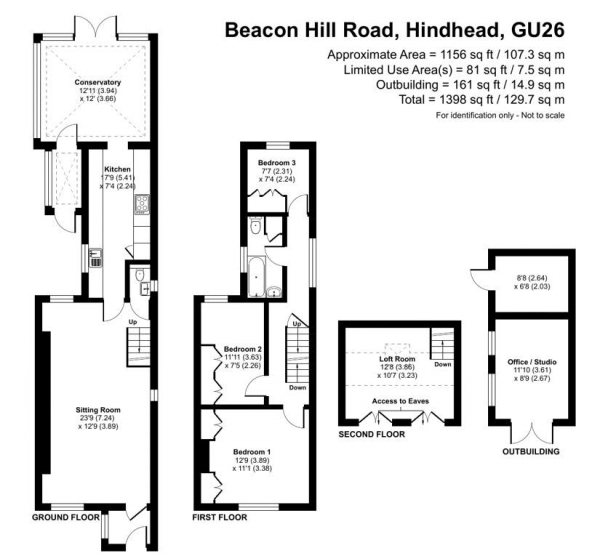 Floor Plan Image for 3 Bedroom End of Terrace House for Sale in Beacon Hill Road, Beacon Hill