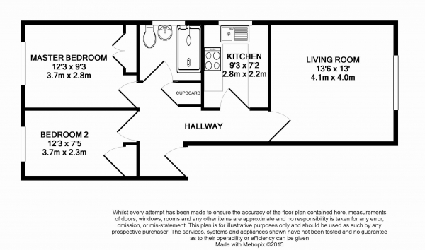 Floor Plan Image for 2 Bedroom Apartment for Sale in Grayshott Village