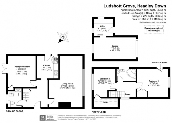 Floor Plan Image for 3 Bedroom Detached House for Sale in Ludshott Grove, Headley Down