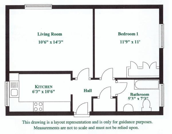 Floor Plan Image for 1 Bedroom Apartment for Sale in Grayshott village