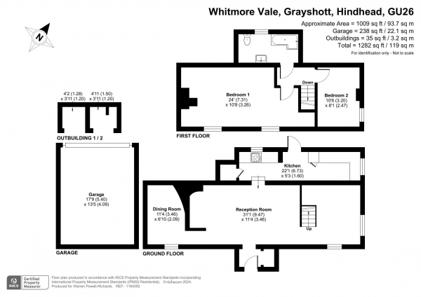 Floor Plan Image for 3 Bedroom Property to Rent in Whitmore Vale, Hindhead