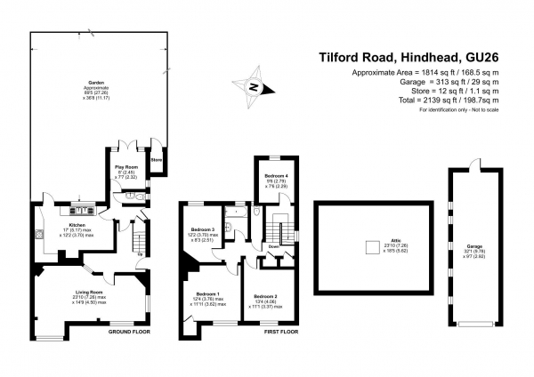 Floor Plan Image for 4 Bedroom Semi-Detached House for Sale in Tilford Road, Hindhead