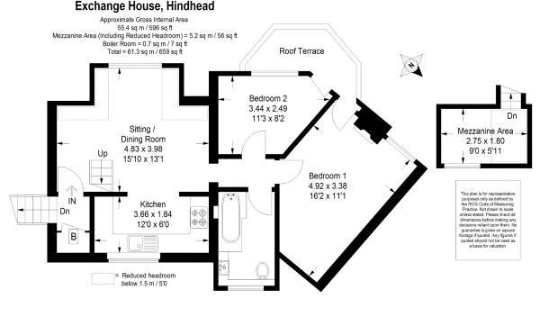 Floor Plan Image for 2 Bedroom Penthouse for Sale in Hindhead Road, Hindhead