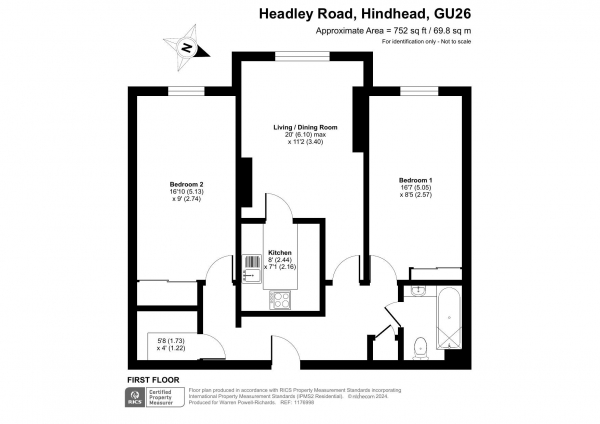 Floor Plan Image for 2 Bedroom Retirement Property for Sale in Headley Road, Grayshott