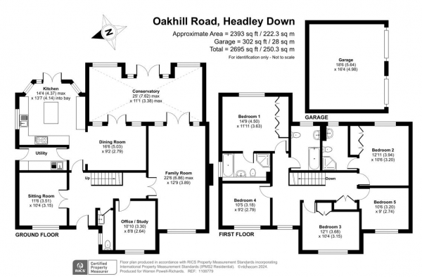 Floor Plan Image for 5 Bedroom Detached House for Sale in Oakhill Road, Headley Down