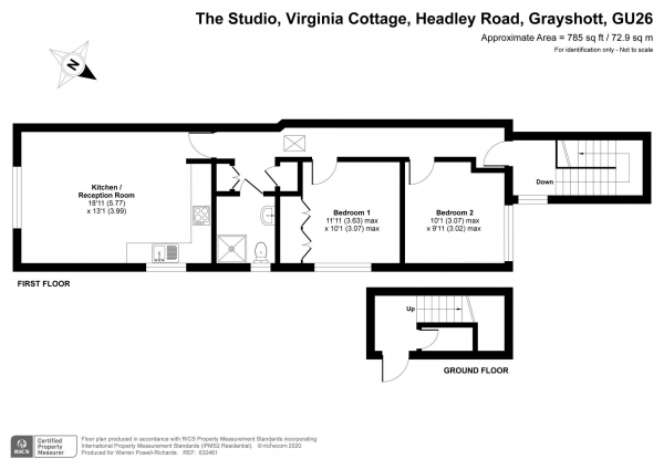 Floor Plan for 2 Bedroom Apartment to Rent in Headley Road, Grayshott, Grayshott, GU26, 6LG - £276 pw | £1195 pcm