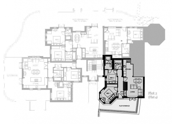 Floor Plan Image for 2 Bedroom Flat to Rent in Tower Road, Hindhead