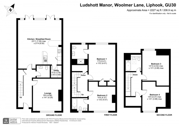 Floor Plan Image for 4 Bedroom Terraced House to Rent in Woolmer Lane, Liphook
