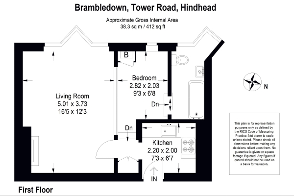 Floor Plan Image for 1 Bedroom Flat to Rent in Tower Road, Hindhead