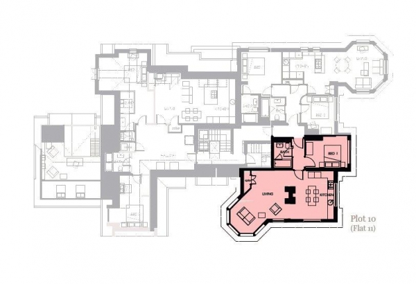 Floor Plan Image for 1 Bedroom Apartment to Rent in Tower Road, Hindhead