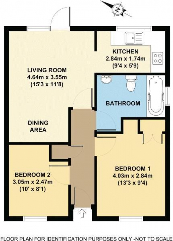 Floor Plan Image for 2 Bedroom Bungalow to Rent in Four Marks