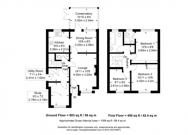 Floor Plan for 3 Bedroom Detached House to Rent in Alton, GU34, 2TY - £345 pw | £1495 pcm