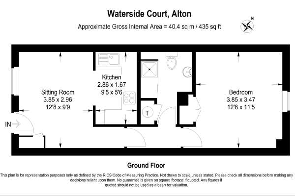 Floor Plan Image for 1 Bedroom Ground Maisonette to Rent in Alton