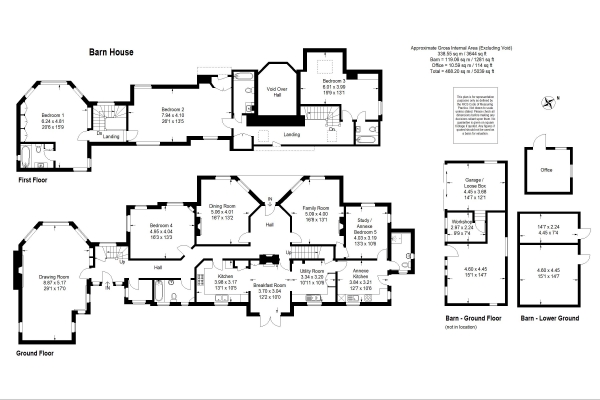 Floor Plan Image for 5 Bedroom Detached House to Rent in Gracious Street, Selborne