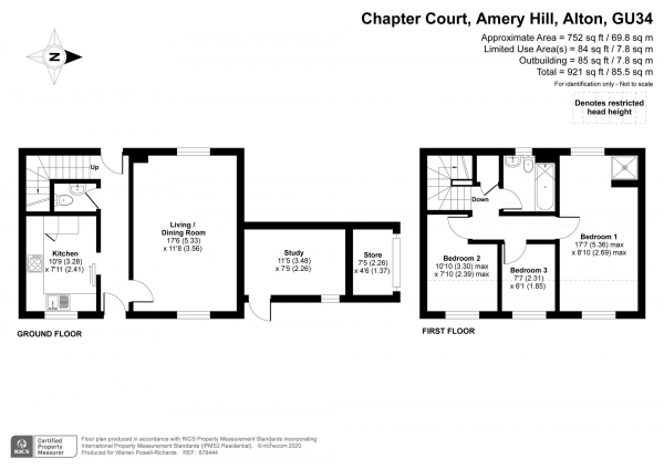 Floor Plan Image for 3 Bedroom Terraced House to Rent in Alton