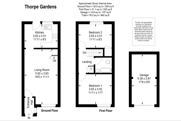 Floor Plan Image for 2 Bedroom Terraced House to Rent in Alton