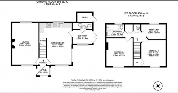 Floor Plan Image for 3 Bedroom Cottage to Rent in Upper Farringdon