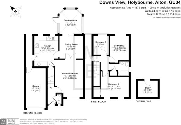 Floor Plan for 3 Bedroom Detached House to Rent in Holybourne, Holybourne, GU34, 4HY - £345 pw | £1495 pcm