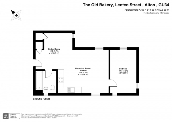 Floor Plan Image for 1 Bedroom Apartment to Rent in Lenten Street, Alton