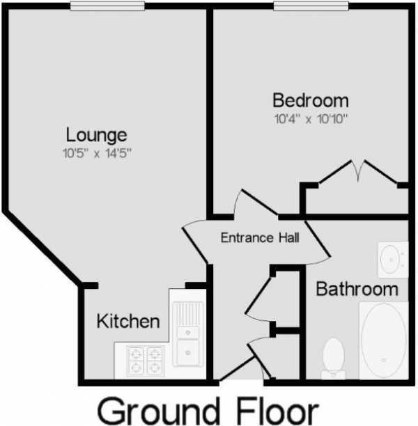Floor Plan Image for 1 Bedroom Retirement Property for Sale in Market Square, Alton