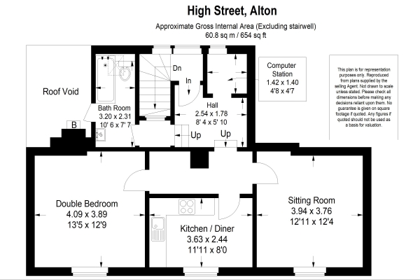 Floor Plan Image for 1 Bedroom Apartment to Rent in High Street, Alton, Hampshire