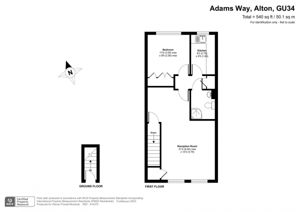 Floor Plan Image for 1 Bedroom Retirement Property for Sale in Adams Way, Alton