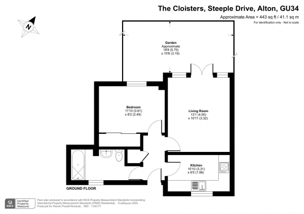 Floor Plan Image for 1 Bedroom Ground Maisonette for Sale in Alton - close to town centre